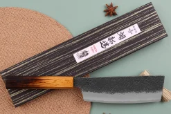 Couteau nakiri japonais artisanal Sakai Takayuki Homura Guren 18cm