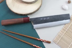 Couteau nakiri japonais artisanal Wusaki Yuzo BS2 17cm