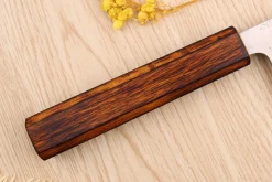 Couteau nakiri japonais artisanal Wusaki Yoshi G3 chêne 16,5cm