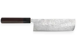 Couteau nakiri japonais artisanal Takeshi Saji R2 Damas 17cm