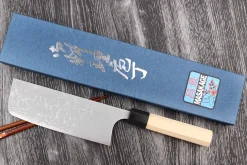 Couteau nakiri japonais artisanal Masakage Shimo 16,5cm Shirogami