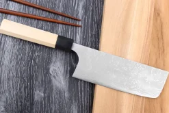 Couteau nakiri japonais artisanal Masakage Shimo 16,5cm Shirogami