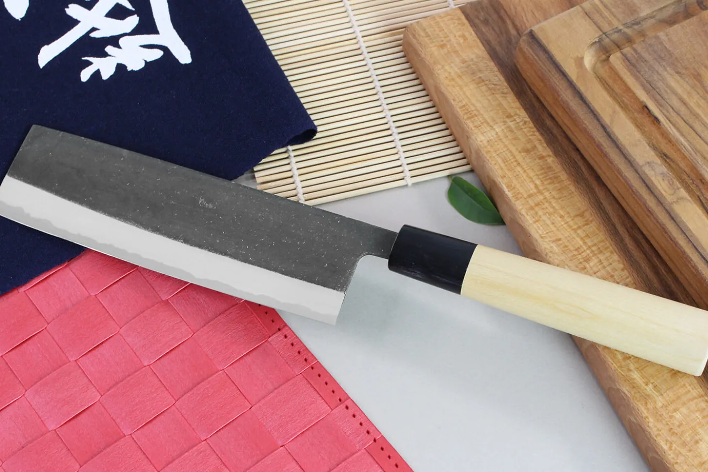 Couteau nakiri japonais artisanal Yoshihiro Kogeta White 2 steel 16.5cm
