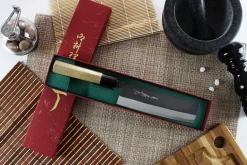 Couteau nakiri japonais artisanal Yoshihiro White 2 steel 16.5cm
