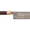 Couteau nakiri japonais artisanal Takeshi Saji VG10 Gold 16,5cm