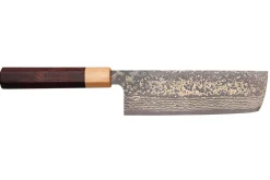 Couteau nakiri japonais artisanal Takeshi Saji VG10 Gold 16,5cm