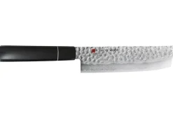 Couteau nakiri japonais Kasumi Kuro 16.5cm martelé damas 32 couches