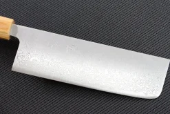 Couteau nakiri japonais Tsunehisa SLD Damas bois de rose 16,5cm