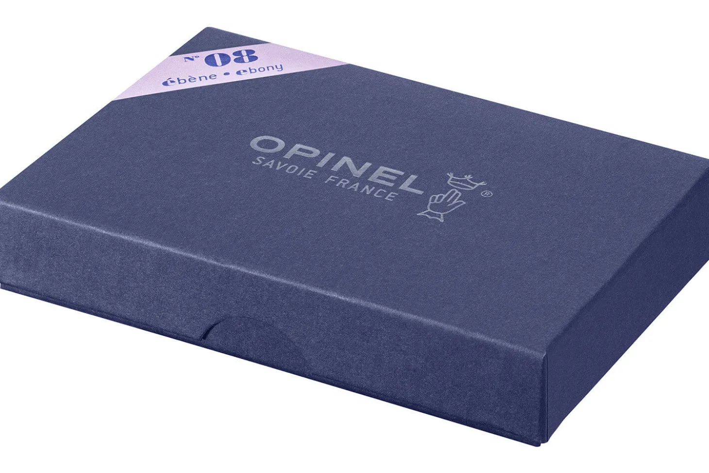 Couteau Opinel de luxe N°08 manche en Ebène et lame acier inox 8.5cm
