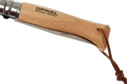Couteau opinel Origines n°08 lame 8.5cm virole tournante naturel + cordon