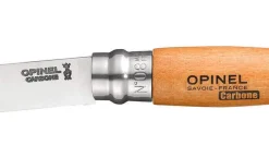 Couteau Opinel Tradition Carbone n°08 lame 8.5cm manche hêtre virole tournante