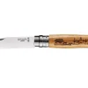 Couteau Opinel Tradition Gravures Animalia n°8 lame 8,5cm manche chêne décor sangliers