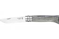 Couteau Opinel tradition n°8 lame acier inox 8,5cm virole tournante bouleau lamellé