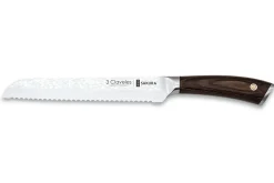 Couteau à pain 3 Claveles Sakura manche pakka 19cm