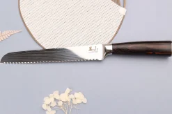 Couteau à pain 20cm Kutoyama Black Pakka