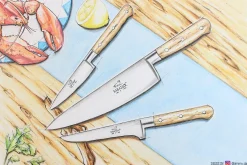 Couteau à pain forgé Sabatier Brocéliande dentelé 20cm manche hêtre