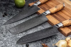 Couteau à pain Fukito Olive Damas 14Cr 21cm