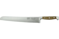 Couteau à pain Güde Alpha Chêne 32cm en acier forgé