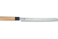 Couteau à pain japonais Chroma Haiku 25cm manche Honoki