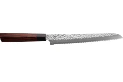 Couteau à pain japonais Kanetsugu Heptagon Uto martelé 21cm