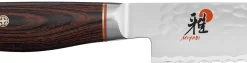 Couteau à pain japonais Miyabi 6000MCT lame martelée 23cm + manche en Pakka
