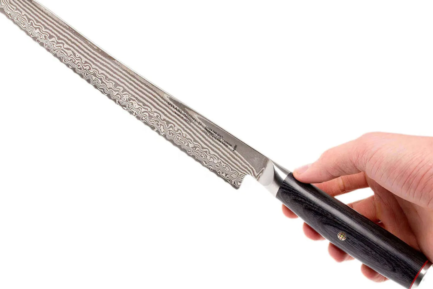 Couteau à pain japonais Miyabi 5000FCD lame 24cm damas 48 couches manche pakkawood