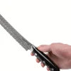 Couteau à pain japonais Zwilling Kramer Euro Stainless 26cm damassé manche en micarta