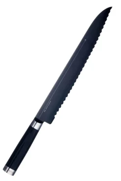 Couteau à pain Kai Michel Bras n°9 28,5cm acier inox SG2 + fourreau en bois