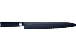 Couteau à pain Kai Michel Bras n°9 28,5cm acier inox SG2 + fourreau en bois