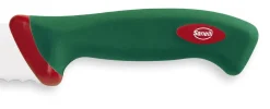 Couteau à pain professionnel SANELLI Premana lame dentelée 32cm manche vert