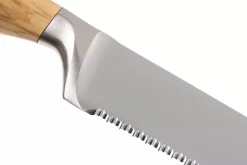 Couteau à pain Wüsthof Amici forgé 23cm en bois d'olivier