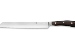 Couteau à pain Wüsthof Ikon forgé 23cm en bois de grenadille