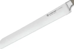 Couteau à pain Wusthof Classic Colour Velvet Oyster forgé lame micro-dentelée 23cm