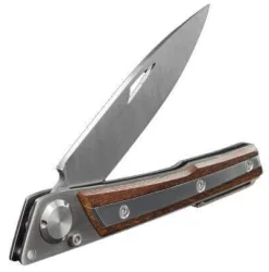 Couteau pliant Actilam S4 lame forgée manche acier/bois ipé 11cm