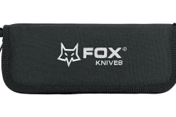 Couteau pliant Ansø FOX FX-302 manche 12cm titanium ondulé + étui
