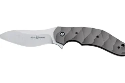 Couteau pliant Ansø FOX FX-302 manche 12cm titanium ondulé + étui