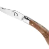 Couteau pliant artisanal Capuchadou acier sandvik manche bois de genévrier 12cm