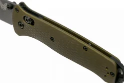 Couteau pliant Benchmade Bailout 537GY-1 manche aluminium anodisé vert 12cm avec brise-vitre