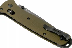 Couteau pliant Benchmade Bailout 537GY-1 manche aluminium anodisé vert 12cm avec brise-vitre