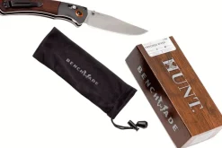 Couteau pliant Benchmade Crooked River 15080-2 manche bois 13,5cm