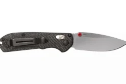Couteau pliant Benchmade Mini Freek 565-1 manche fibre de carbone noir 10cm avec clip