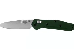 Couteau pliant Benchmade Mini Osborne 945 lame tanto manche aluminium anodisé vert 9cm