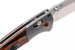 Couteau pliant Benchmade Mini Crooked River 15085-2 manche bois stabilisé 11cm
