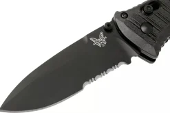Couteau pliant Benchmade Presidio II 570SBK-1 lame noire semi-dentée 9,5cm avec clip de poche