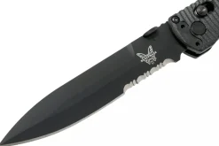 Couteau pliant Benchmade Socp Tactical Folder 391SBK lame dentelée manche fibre de carbone CF-Elite® 14cm pic brise-vitre