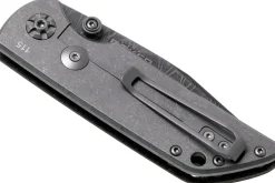 Couteau pliant Böker M4 Sherman Damas 110662DAM lame damassée manche en micarta noir 9,8cm