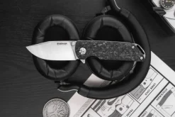 Couteau pliant Böker Sherman EDC 110665 manche en carbone noir 10,3cm