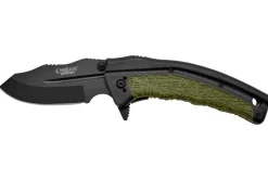 Couteau pliant Camillus FK-7.5 manche en nylon renforcé de verre/caoutchouc thermoplastique noir et vert 11,4cm