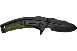 Couteau pliant Camillus FK-7.5 manche en nylon renforcé de verre/caoutchouc thermoplastique noir et vert 11,4cm