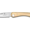 Couteau pliant capucin Claude Dozorme manche buis gravure cerf 12,5cm